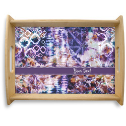 Tie Dye Natural Wooden Tray - Large (Personalized)