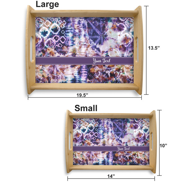 Tie Dye Serving Tray Wood Sizes