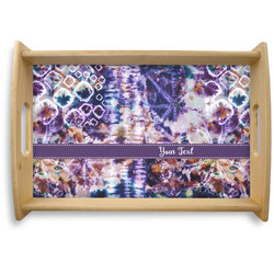 Tie Dye Natural Wooden Tray - Small (Personalized)