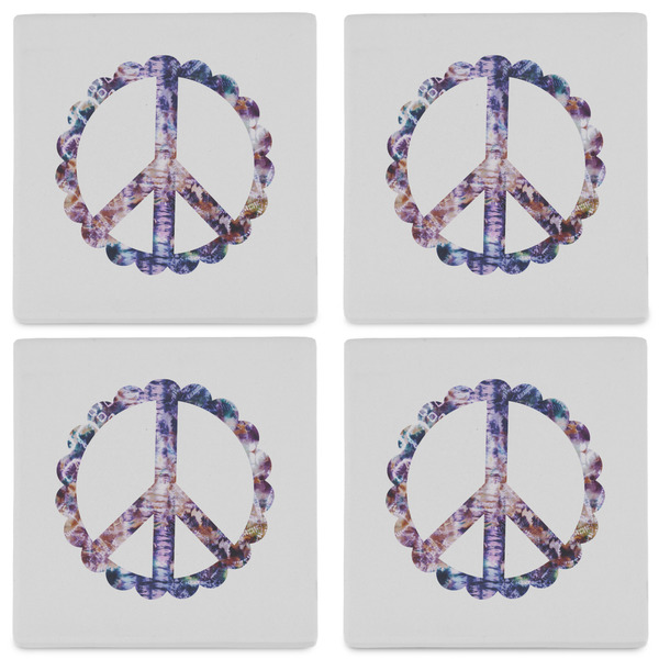 Tie Dye Set of 4 Sandstone Coasters - See All 4 View