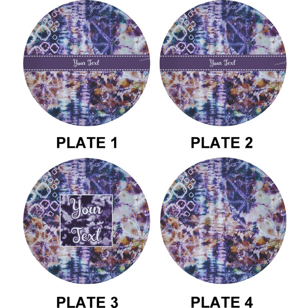 Tie Dye Set of Appetizer / Dessert Plates (Approval)