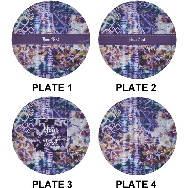 Tie Dye Set of Lunch / Dinner Plates (Approval)