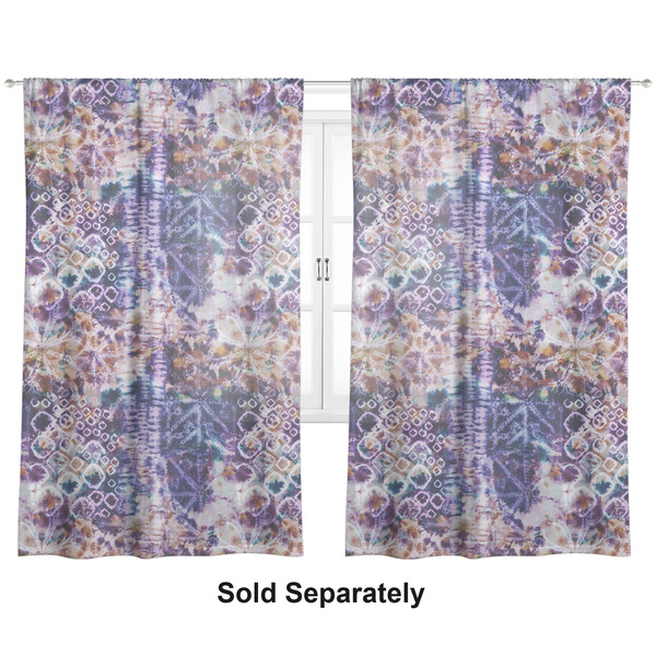 Tie Dye Sheer Curtains Double