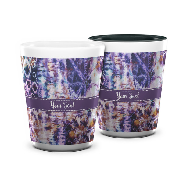 Custom Tie Dye Ceramic Shot Glass - 1.5 oz (Personalized)
