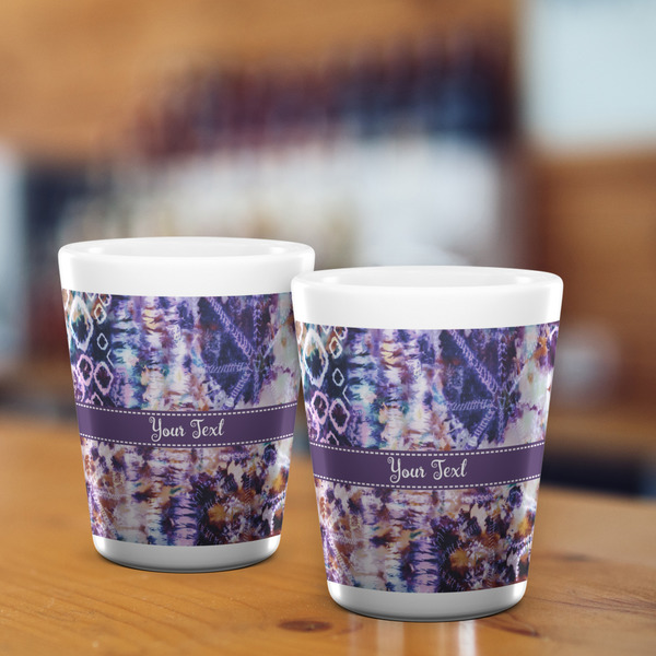 Tie Dye Shot Glass - White - LIFESTYLE