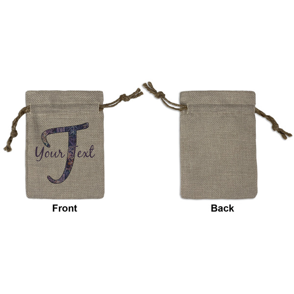 Tie Dye Small Burlap Gift Bag - Front Approval