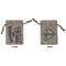 Tie Dye Small Burlap Gift Bag - Front and Back