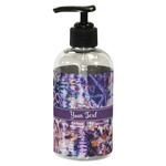 Tie Dye Plastic Soap / Lotion Dispenser (8 oz - Small - Black) (Personalized)