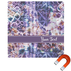 Tie Dye Square Car Magnet - 6" (Personalized)