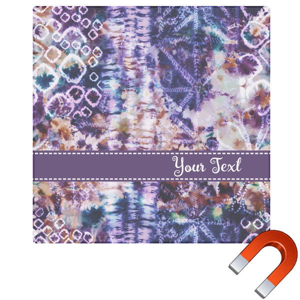 Custom Tie Dye Square Car Magnet - 10" (Personalized)