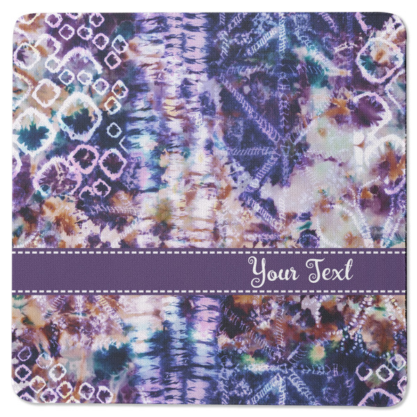 Custom Tie Dye Square Rubber Backed Coaster (Personalized)