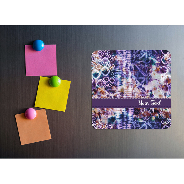 Tie Dye Square Fridge Magnet - LIFESTYLE