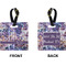 Tie Dye Square Luggage Tag (Front + Back)