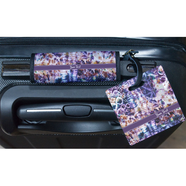 Tie Dye Square Luggage Tag & Handle Wrap - In Context