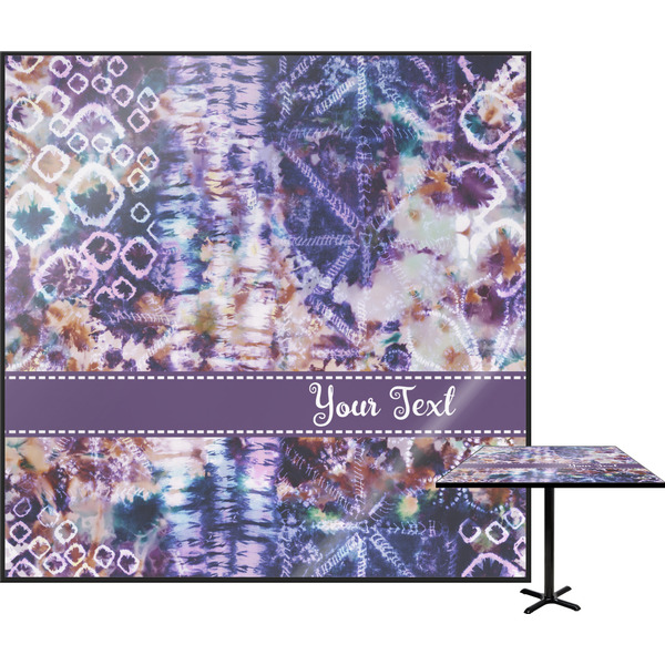 Custom Tie Dye Square Table Top - 24" (Personalized)