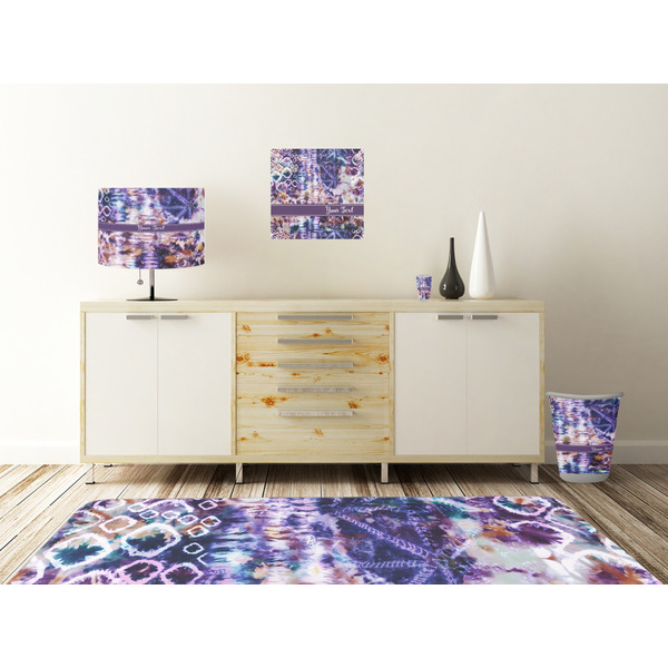 Tie Dye Square Wall Decal Wooden Desk
