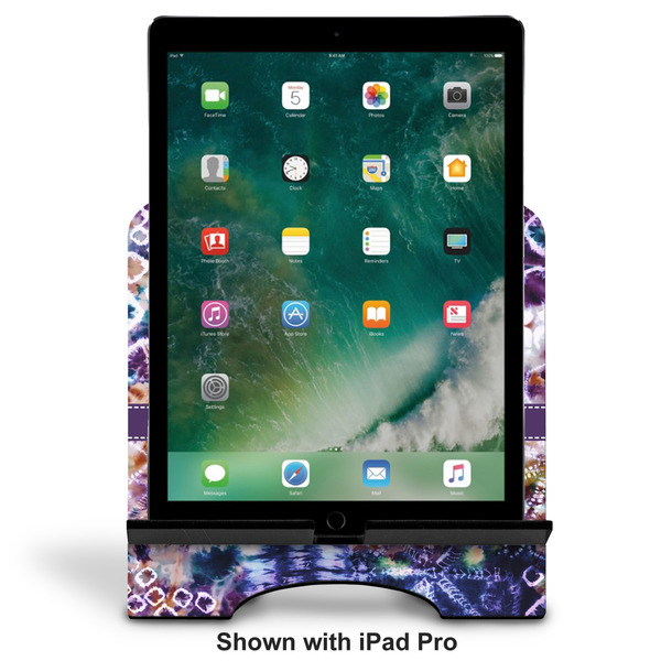 Tie Dye Stylized Tablet Stand - Front with ipad