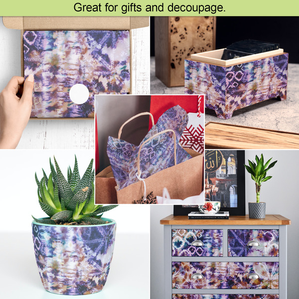 Tie Dye Tissue Paper - In Use Collage