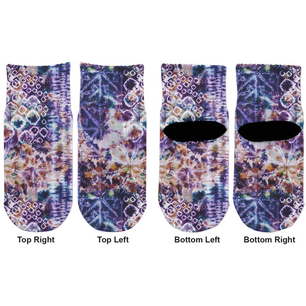 Tie Dye Toddler Ankle Socks - Double Pair - Front and Back - Apvl