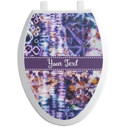 Tie Dye Toilet Seat Decal - Elongated (Personalized)
