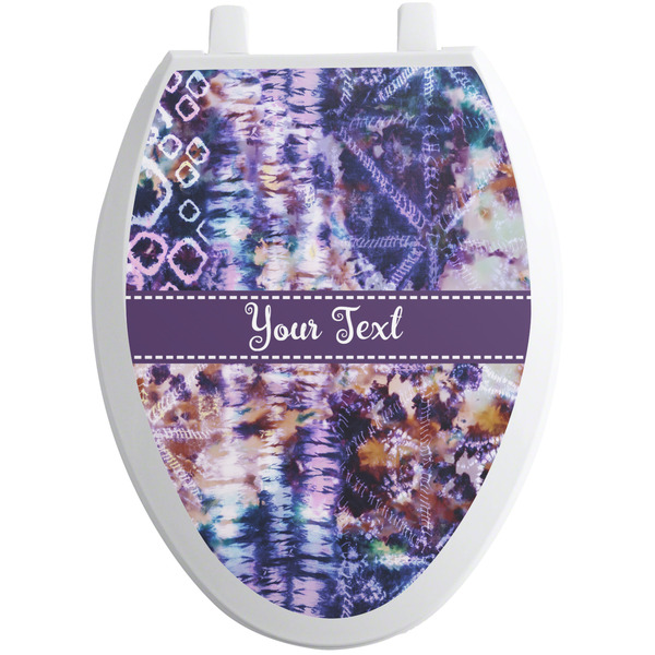 Custom Tie Dye Toilet Seat Decal - Elongated (Personalized)