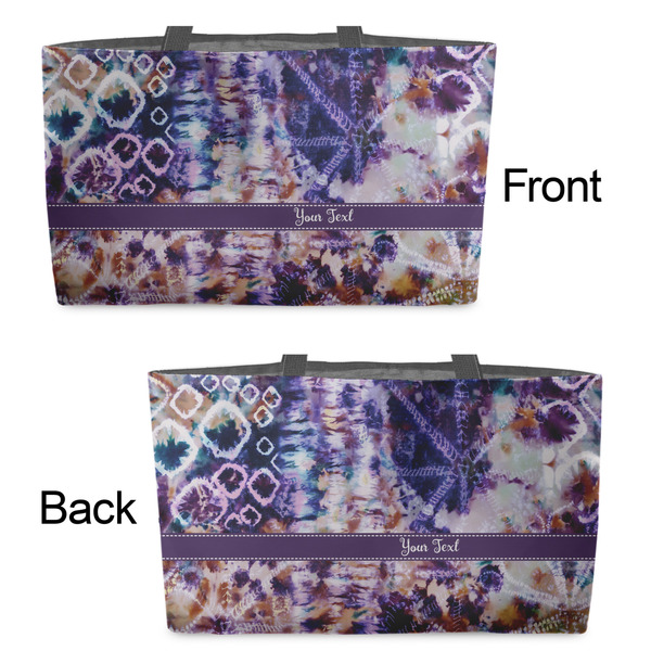 Tie Dye Tote w/Black Handles - Front & Back Views