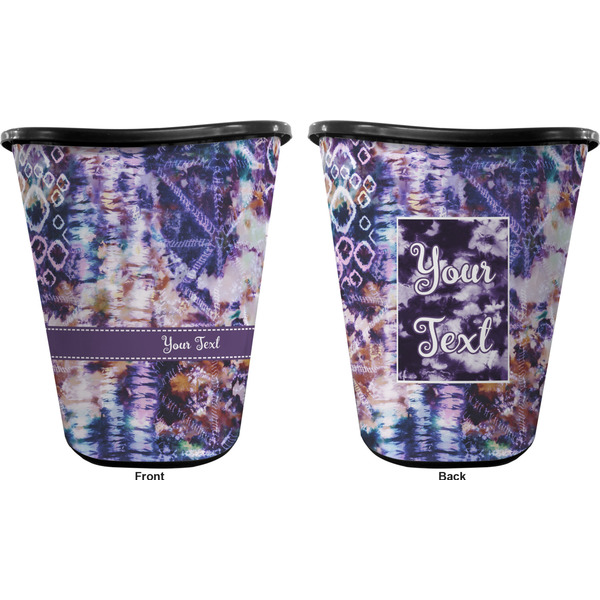 Tie Dye Trash Can Black - Front and Back - Apvl