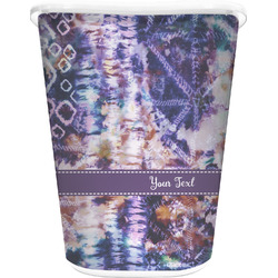 Tie Dye Waste Basket - Single Sided (White) (Personalized)