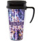 Tie Dye Travel Mug with Black Handle - Front