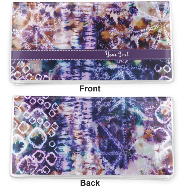 Tie Dye Vinyl Check Book Cover - Front and Back