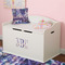 Tie Dye Wall Monogram on Toy Chest