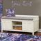 Tie Dye Wall Name Decal Above Storage bench