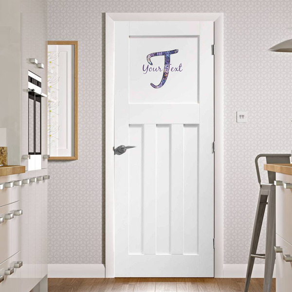Tie Dye Wall Name & Initial Medium on Door