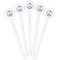 Tie Dye White Plastic 5.5" Stir Stick - Fan View