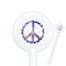 Tie Dye 5.5" Round Plastic Stir Sticks - White - Single Sided
