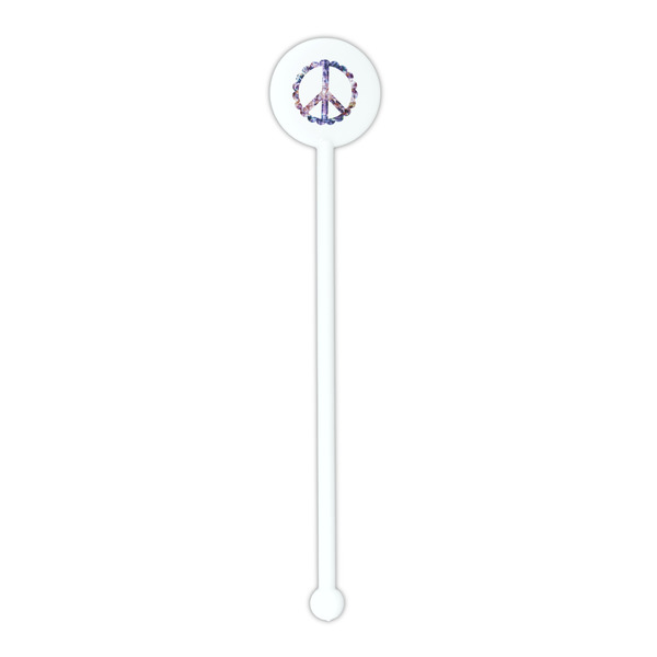 Tie Dye White Plastic 5.5" Stir Stick - Round - Single Stick