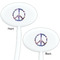 Tie Dye White Plastic 7" Stir Stick - Double Sided - Oval - Front & Back