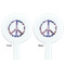 Tie Dye White Plastic 7" Stir Stick - Double Sided - Round - Front & Back