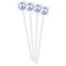 Tie Dye White Plastic Stir Stick - Double Sided - Square - Front