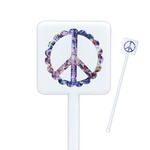 Tie Dye Square Plastic Stir Sticks