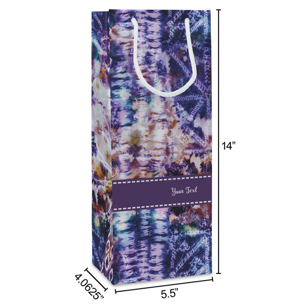 Tie Dye Wine Gift Bag - Dimensions