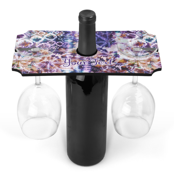 Custom Tie Dye Wine Bottle & Glass Holder (Personalized)