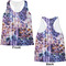 Tie Dye Womens Racerback Tank Tops - Medium - Front and Back