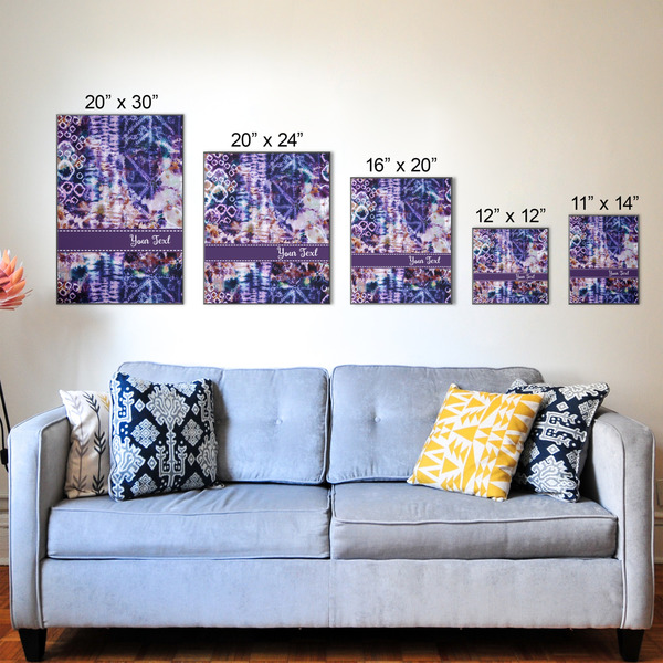 Tie Dye Wood Prints - Size Comparison