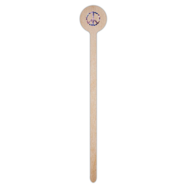 Tie Dye Wooden 7.5" Stir Stick - Round - Single Stick