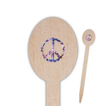 Tie Dye Oval Wooden Food Picks