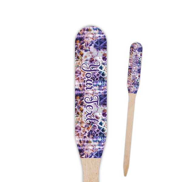 Custom Tie Dye Paddle Wooden Food Picks - Single Sided (Personalized)