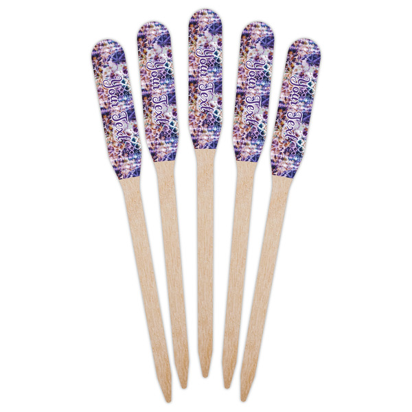 Tie Dye Wooden Food Pick - Paddle - Fan View