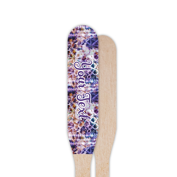 Tie Dye Wooden Food Pick - Paddle - Single Sided - Front & Back