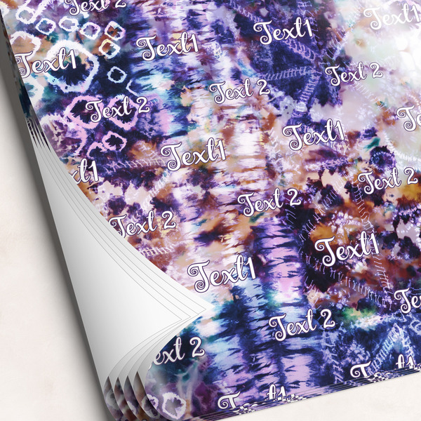 Custom Tie Dye Wrapping Paper Sheets (Personalized)